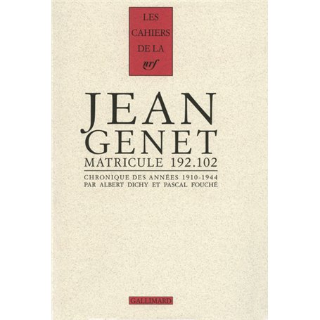 Jean Genet matricule 192.102