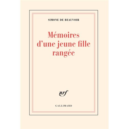 Mémoires d'une jeune fille rangée
