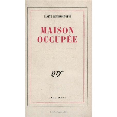 Maison occupée
