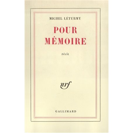 Pour mémoire