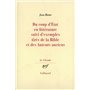 Du coup d'état en littérature suivi d'exemples tirés de la Bible et des Auteurs anciens
