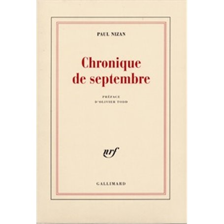 Chronique de septembre