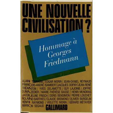 Une nouvelle civilisation ?