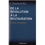 De la Révolution à la Restauration