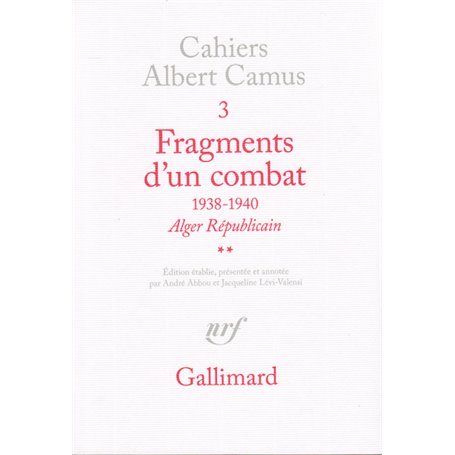 Fragments d'un combat 1938-1940