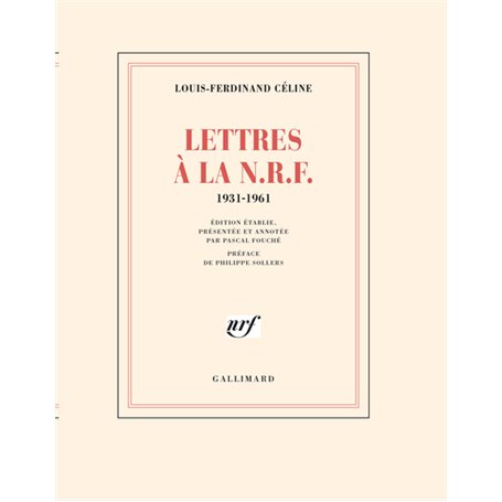 Lettres à la N.R.F.