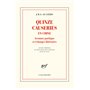 Quinze causeries en Chine