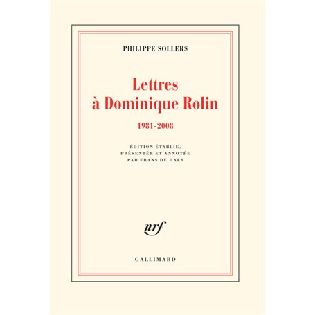 Lettres à Dominique Rolin
