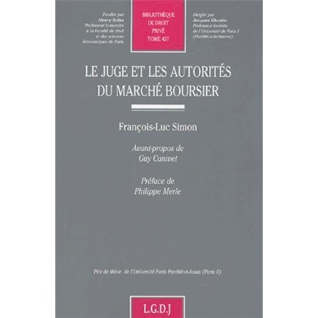 le juge et les autorités du marché boursier