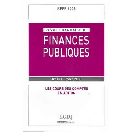 REVUE FRANÇAISE DE FINANCES PUBLIQUES N 101 - 2008