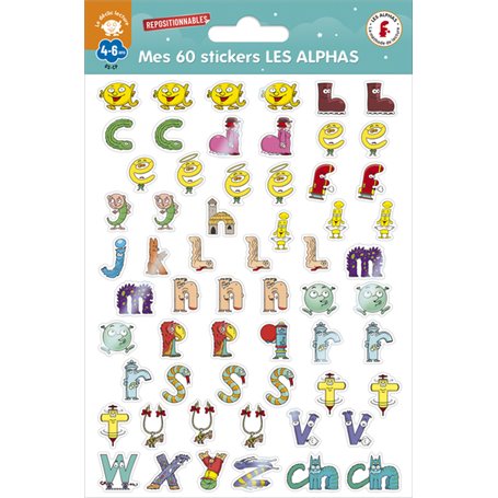 Mes 60 stickers LES ALPHAS - Nouvelle édition 2022