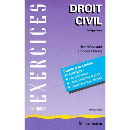 Obligations. Droit civil - 10éme édition