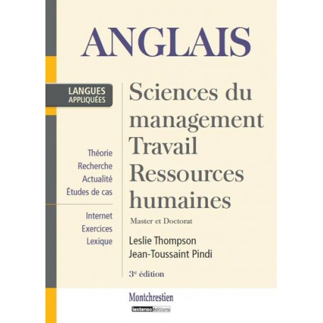 ANGLAIS : SCIENCES DU MANAGEMENT, TRAVAIL, RESSOURCES HUMAINES - 3ÈME ÉDITION