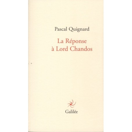La réponse à lord Chandos