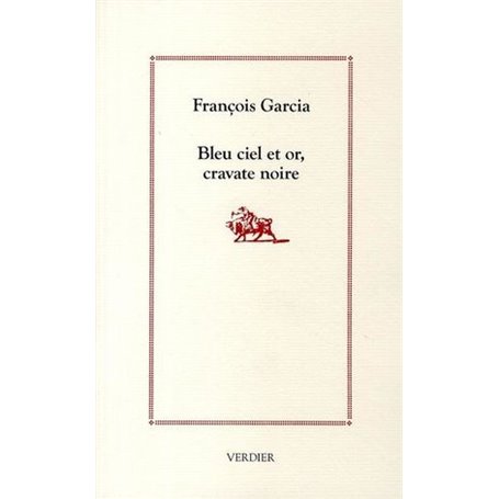 Bleu ciel et or, cravate noire