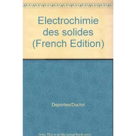 ELECTROCHIMIE DES SOLIDES