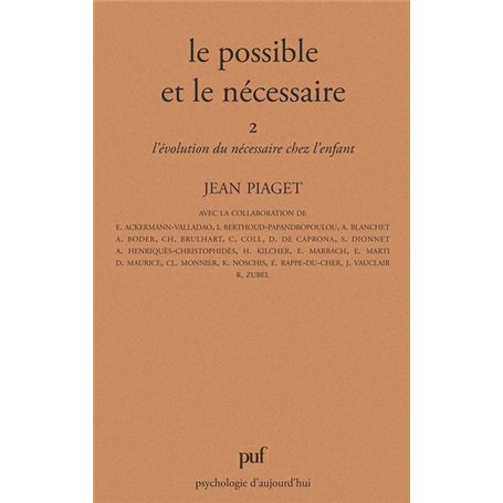 Le possible et le nécessaire - tome 2