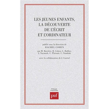 Jeunes enfants découv.écrit & ordin.