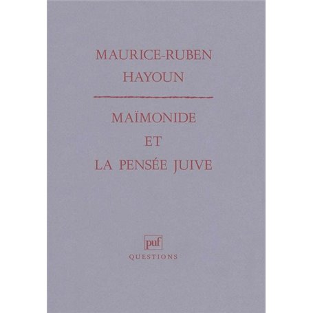 Maïmonide et la pensée juive