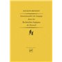 Intentionalité et langage dans les « Recherches logiques » de Husserl