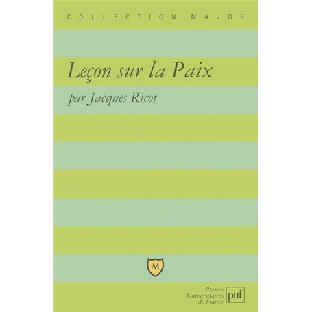 Leçon sur la Paix