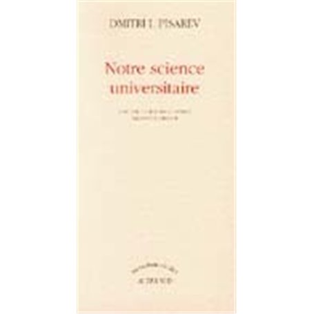 Notre science universitaire