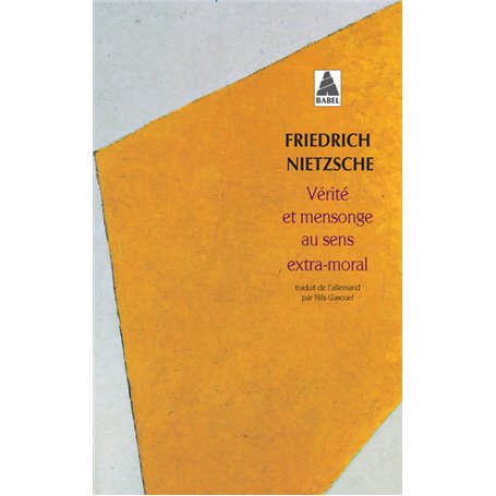 Vérité et mensonge au sens extra-moral