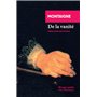 De la vanité