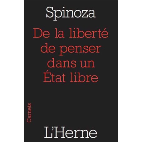 DE LA LIBERTE DE PENSER DANS UN ETAT LIBRE