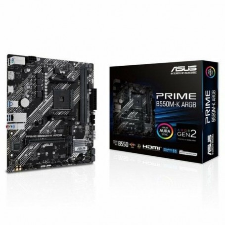 Asus PRIME B550M-K ARGB AMD B550 Emplacement AM4 micro ATX