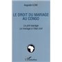 Le droit du mariage au Congo