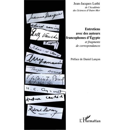 Entretiens avec des auteurs francophones d'Egypte