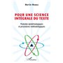 Pour une science intégrale du texte