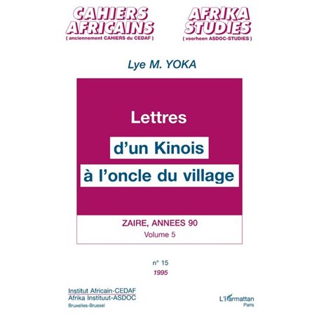 Lettres d'un Kinois à l'oncle du village