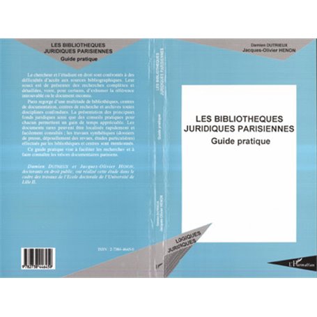 Les bibliothèques juridiques parisiennes