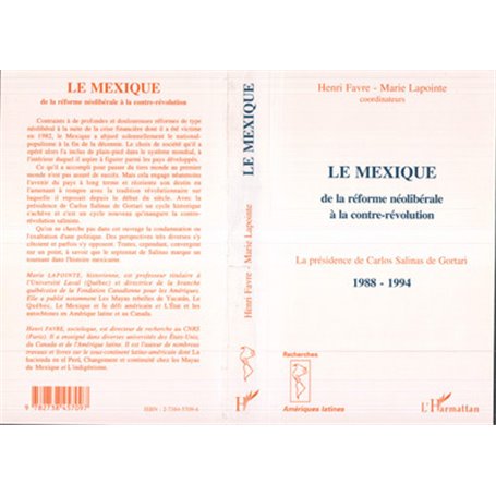 Le Mexique de la réforme néolibérale à la contre-révolution 1988-1994