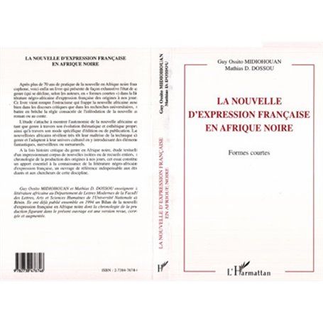 LA NOUVELLE D'EXPRESSION FRANÇAISE EN AFRIQUE NOIRE