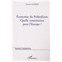 ÉCONOMIE DU FÉDÉRALISME