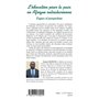 L'éducation pour la paix en Afrique subsaharienne