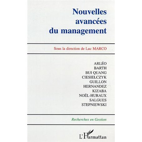 Nouvelles avancées du management
