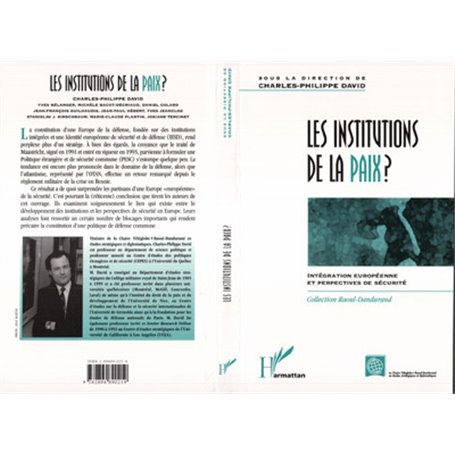 LES INSTITUTIONS DE LA PAIX ?