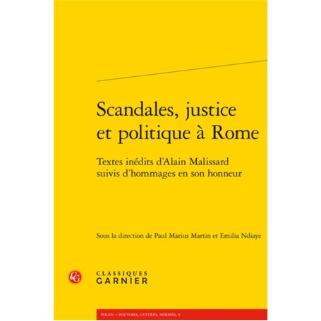 Scandales, justice et politique à Rome