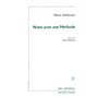 Notes pour une méthode