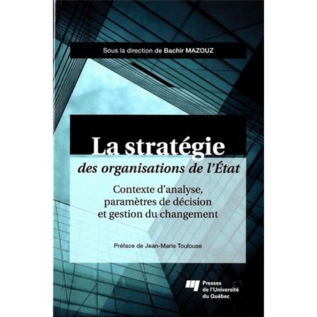 STRATEGIE DES ORGANISATIONS DE L'ETAT