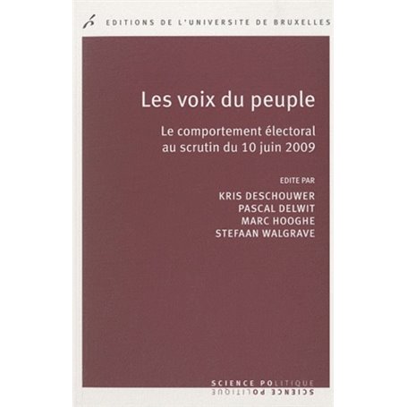 LES VOIX DU PEUPLE LE COMPORTEMENT ELECTORAL AU SCRUTIN DU 10 JUIN 2000
