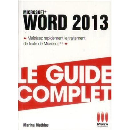 GUIDE COMPLET WORD 2013