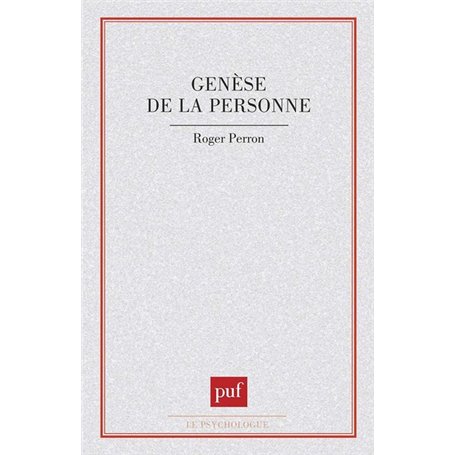 Genèse de la personne