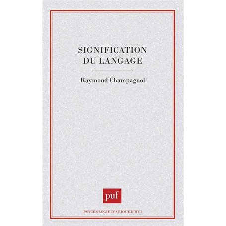 Signification du langage