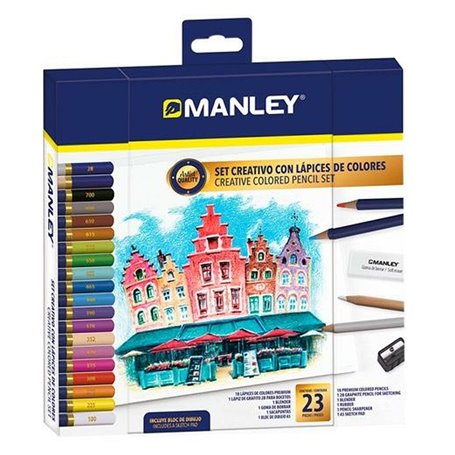 Kit de Dessin Manley 23 Pièces Multicouleur
