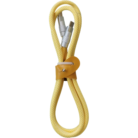Câble Renforcé USB C/USB C 1m Biggy Jaune Yello Koko